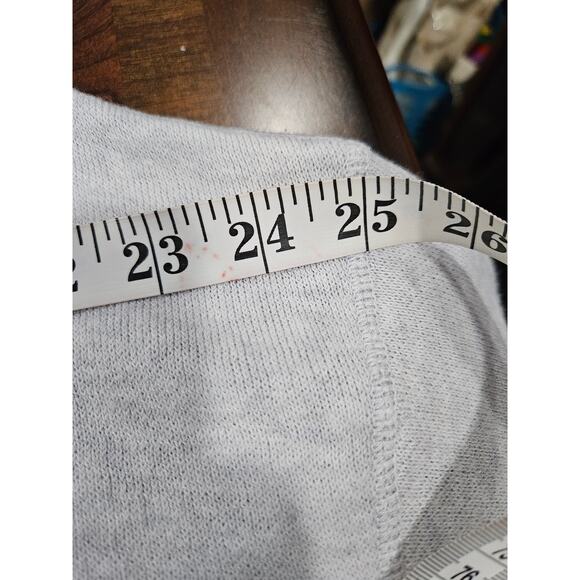 Kinross Cashmere Women's Gray Cotton Blend Full Zip Cardigan Sweater M Neutral - Picture 9 of 10